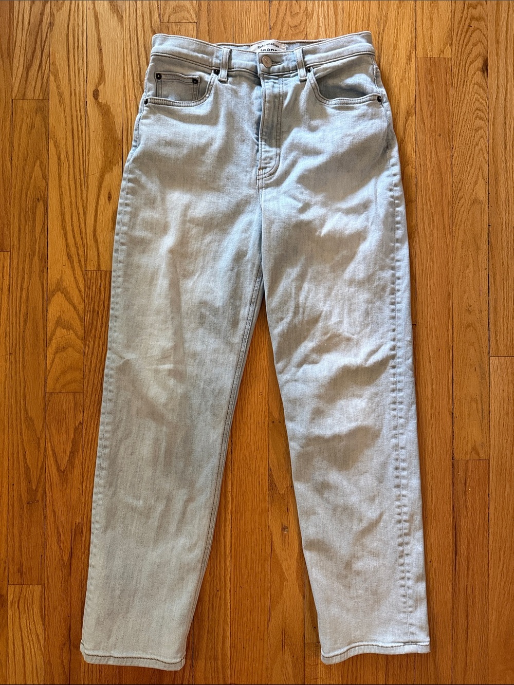 Reformation sz 26 Claudia High Relaxed St Lucia Light Wash High-Rise Jeans